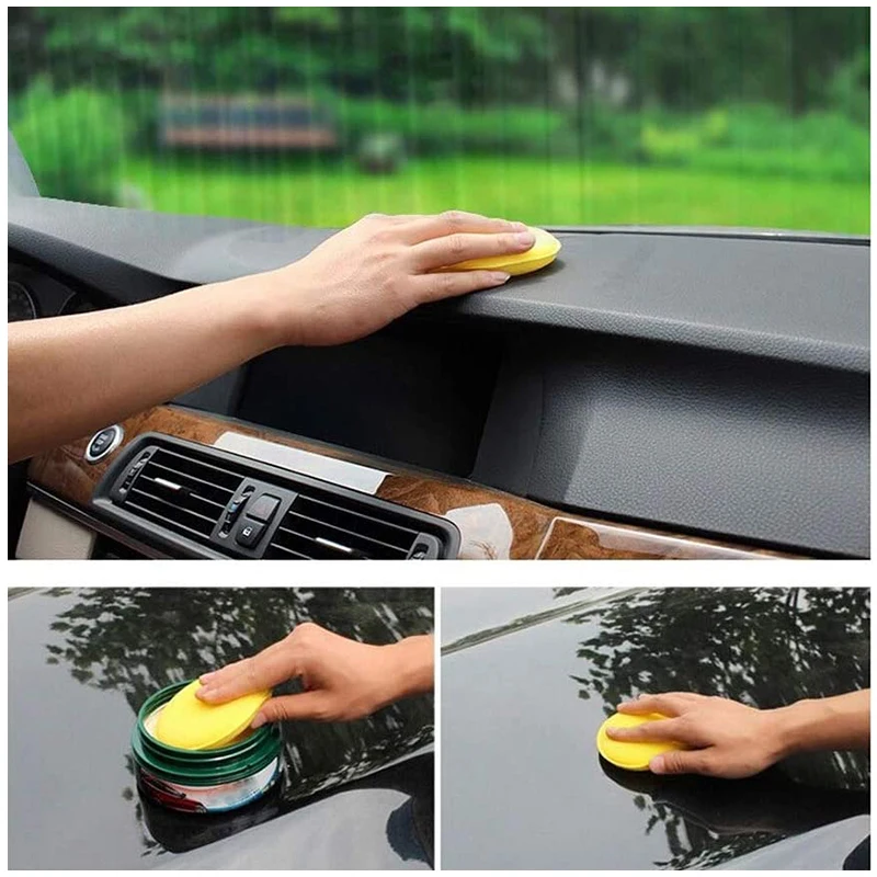 Wax Applicator Pad - 12Pcs Round Car Waxing Polish Foam