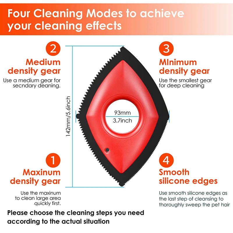 4 Modes Pet Hair Remover Comb  - Seat Cleaner Fabric 评论和价格