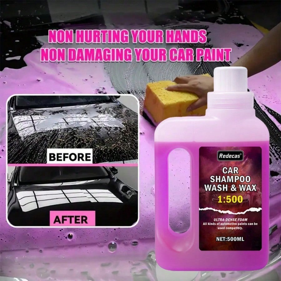 500ml Pink Foam Car Wash Soap, - Car Wax Ceramic Coating 评论和价格